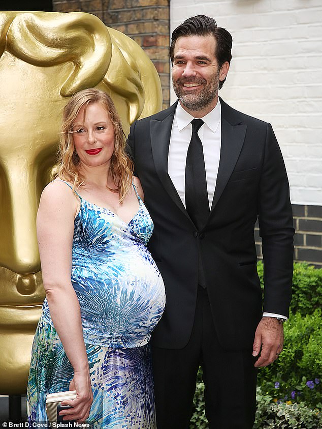 Rob pictured with his wife Leah at the British Academy Television Craft Awards in April 2018