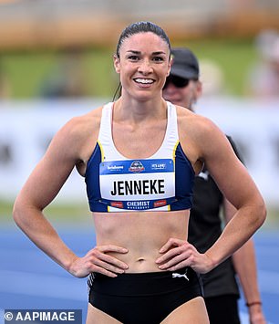 Michelle Jenneke was enthusiastic about the color of the track