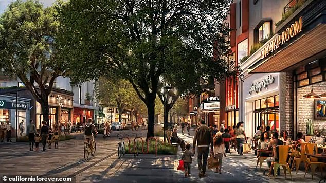 An environmental assessment will now be carried out before construction work begins. The plans call for streets dominated by pedestrians and cyclists, with outdoor cafés filling the town square