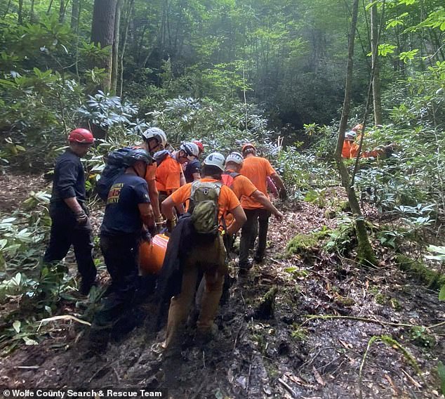 Rescuers used clues Hern left in his diary to search an area near Bell Falls along Highway 715, where they found him