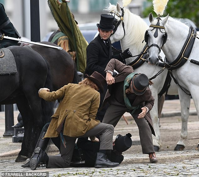 The star was seen on the ground at one point being beaten