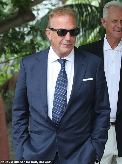 Costner as he appeared in court in Santa Barbara for a divorce hearing in September 2023