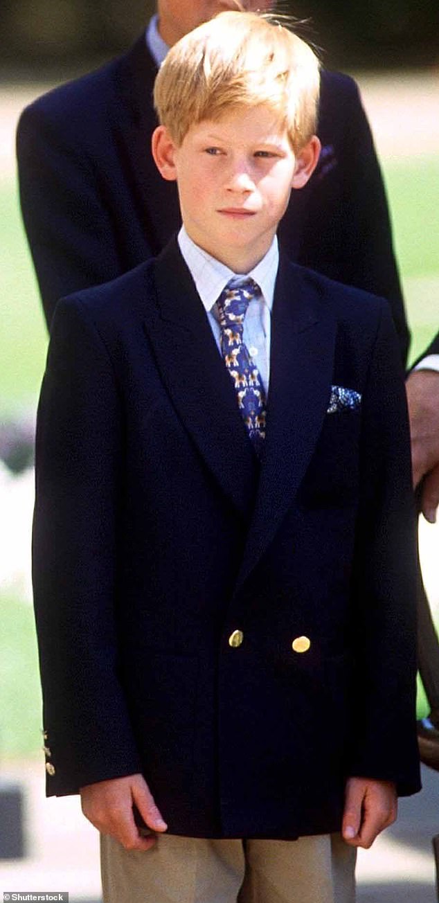 Following in the footsteps of his older brother, Prince Harry was also spotted in a suit several times during his youth (seen in 1995)