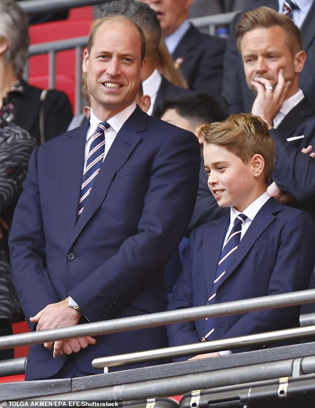 Prince William and Prince George opted for similar suits at the FA Cup final in Manchester in May 2024