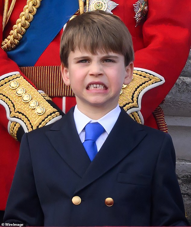 The Prince and Princess of Wales' youngest child, Prince Louis, six, wore a suit to Trooping the Colour in June