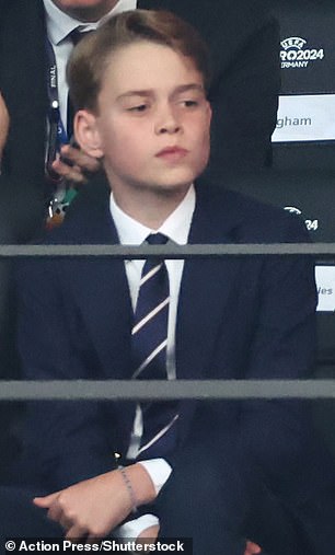 Meanwhile, the young prince was seen wearing one during a European Championship match