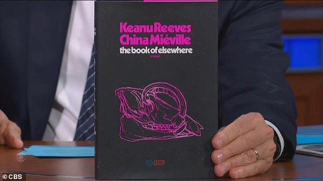 Keanu was a guest on the CBS talk show to promote his new book co-written with China Miéville, 51, titled The Book of Elsewhere