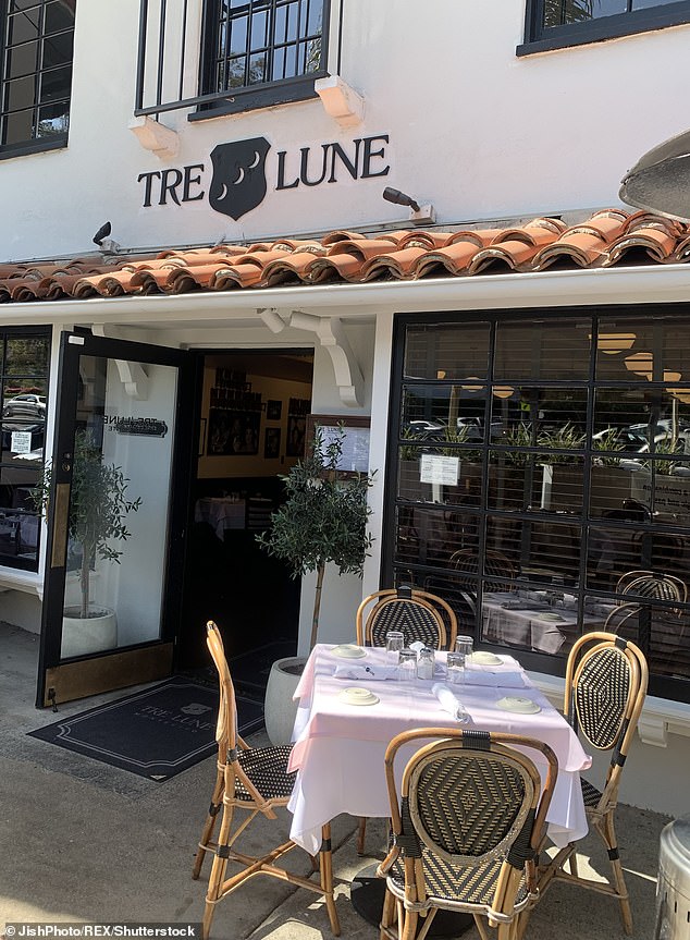 The two women were photographed visiting the Tre Lune restaurant, a favorite of local celebrities (stock photo)