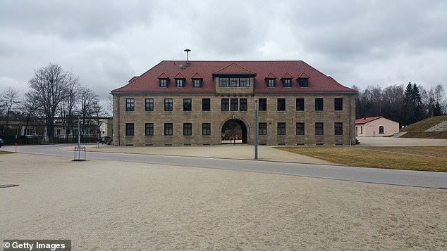 A view of the Flossenburg Concentration Camp memorial site today. The photo shows the camp entrance for prisoners