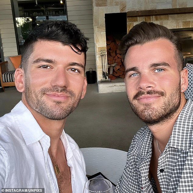 Jesse Baird, 26, (right) and his flight attendant friend Luke Davies, 29, (left) were allegedly murdered on Mr Baird's rented terrace in Paddington, Sydney's east.