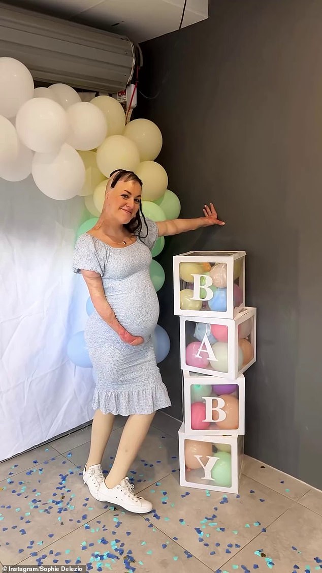 1721742001 935 Sophie Delezio shares exciting baby news at gender reveal party