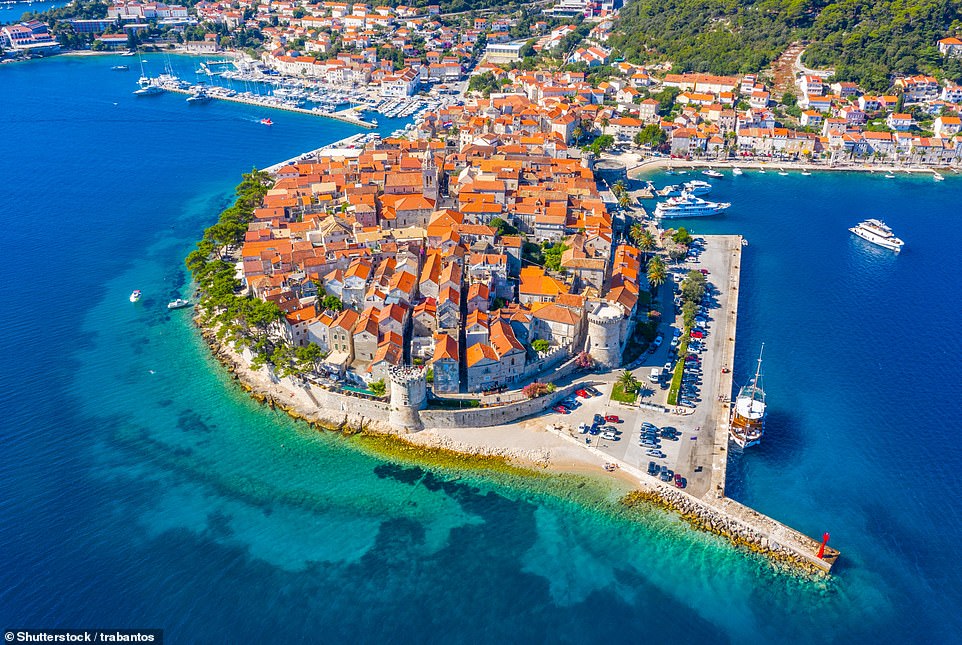 'Korcula was one of those "I can't believe these are actually my life places" - simply unforgettable,' says one Reddit user. Pictured above is the island's old town, also called Korcula