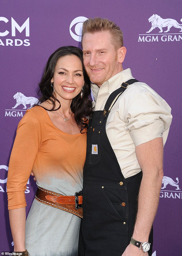 The wedding takes place eight years after the death of Rory's wife and singing partner Joey; Feek and Joey pictured in 2013