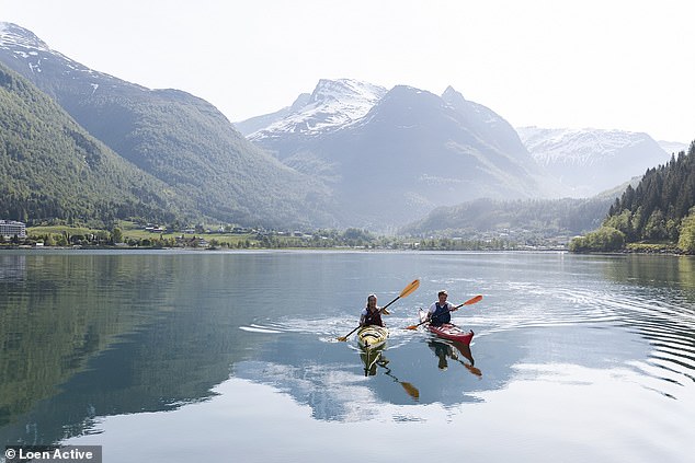 The village of Loen offers a range of land-based activities, including kayaking and pedal boating on the Nordfjorden and cycling around the nearby Lodalen Valley