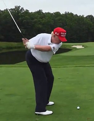 Trump showed his skills on the golf course