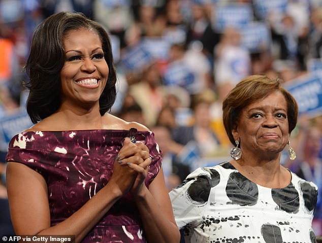 Pictured: Former First Lady Michelle Obama. Jemima has been using asparagus to make predictions about the future since she was just a little girl