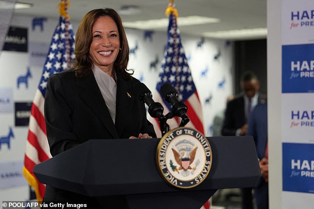 Harris took over President Joe Biden's campaign on Sunday after announcing earlier in the day that he would abandon his re-election bid amid a flood of calls to withdraw