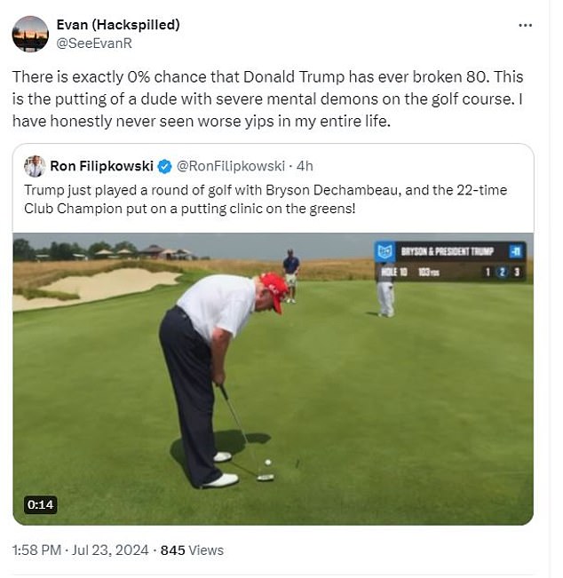 1721776079 217 Donald Trumps putting form DIVIDES internet but ex President still stuns