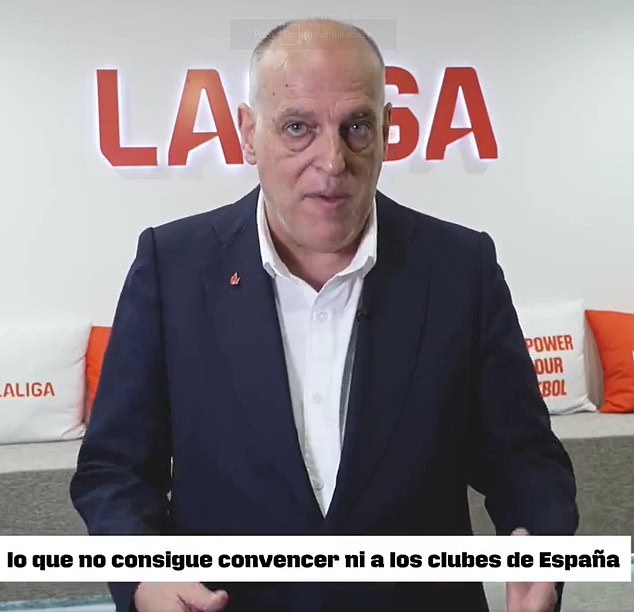 Tebas then stated that he felt he was supported by a large part of the clubs in LaLiga