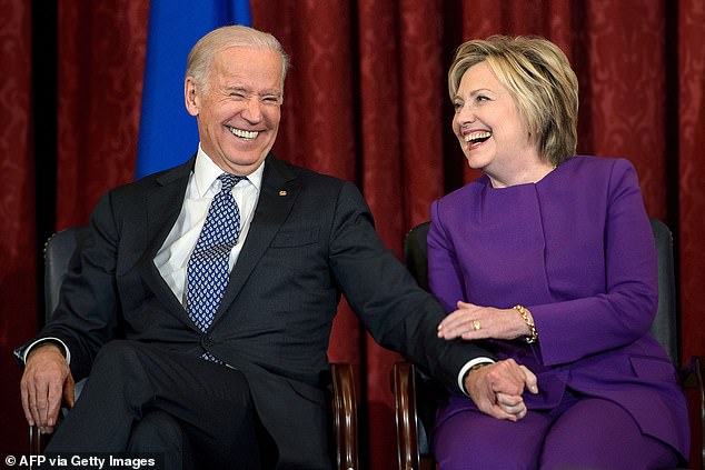 Clinton also referred to herself when she compared her repeated election defeats to Joe Biden's 