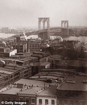 The Brooklyn Bridge was photographed in 1890