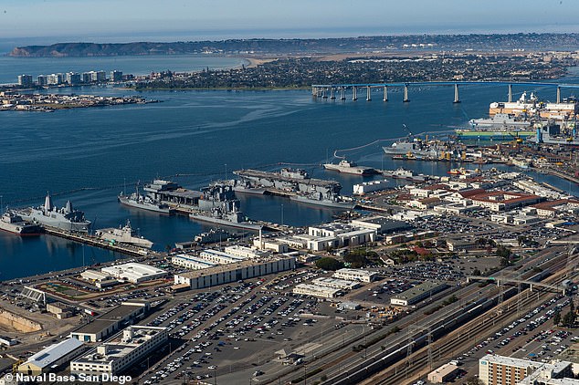 Pictured: San Diego Naval Base, located not far from the city center