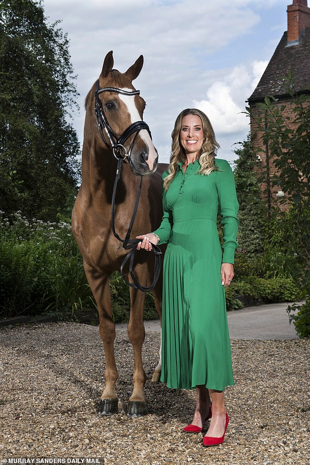 The six-time Olympic medallist (pictured with her horse Gio) was among the contenders to carry the flag for Team GB at the opening ceremony on Friday.