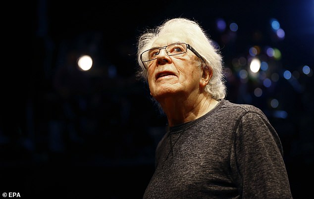 John Mayall poses during an interview in Madrid, Spain, on February 13, 2017