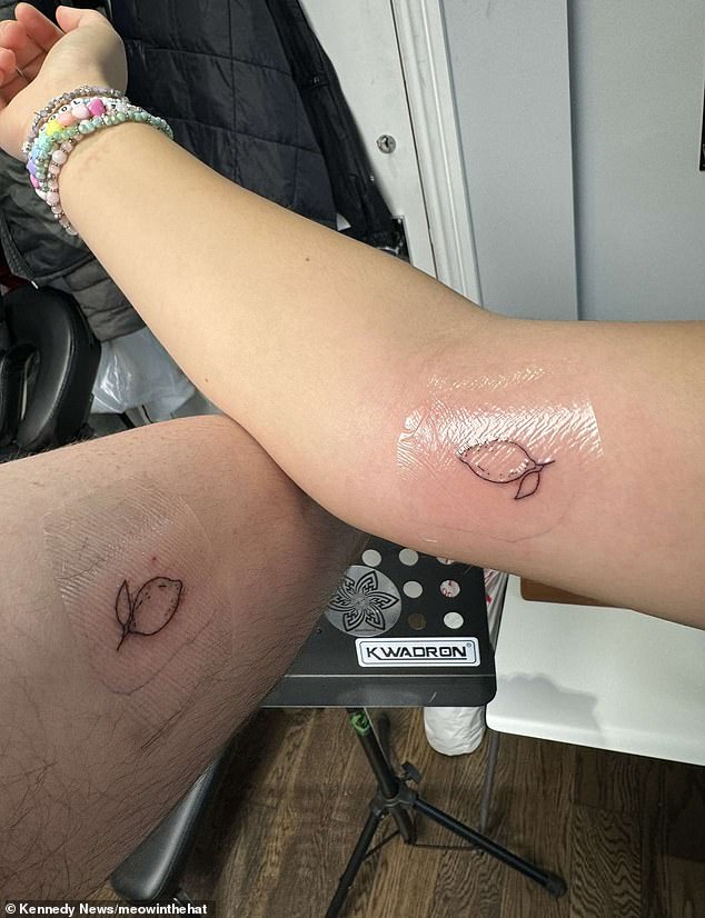 The couple got matching lemon tattoos despite only knowing each other for 24 hours