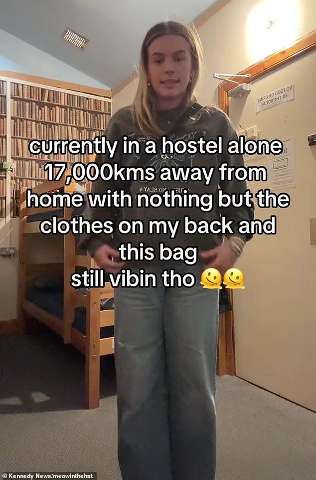 The 22-year-old vowed to make the most of it and checked into a hostel in Edinburgh, where she shared her trip on TikTok