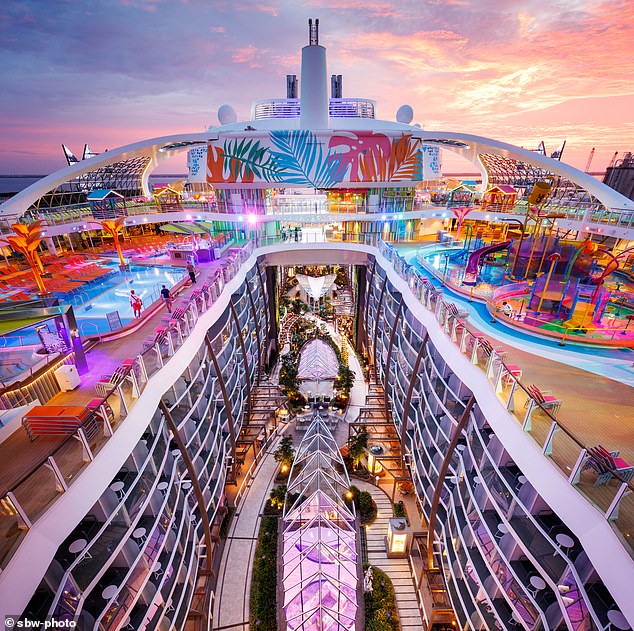 The 18-deck, 5,700-passenger Utopia is 'designed to provide a festive, energetic holiday'