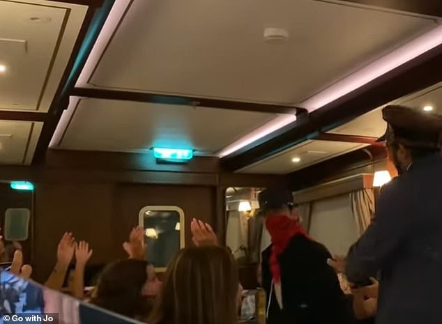 A 'robbery' takes place during Jo's Wild West train ride