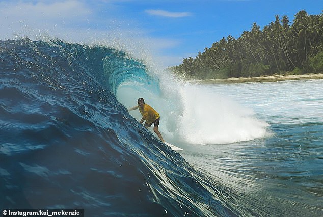 It is believed Mr McKenzie (pictured) arrived at the remote beach with a friend after taking a ferry