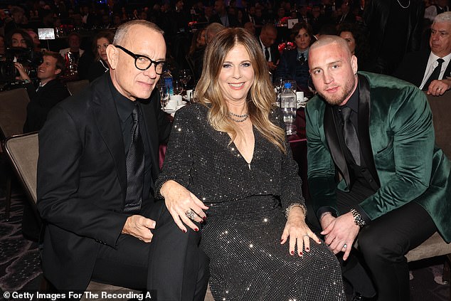 His father is Oscar winner Tom Hanks - best known for Forrest Gump and Sleepless In Seattle - and his mother is actress and singer Rita Wilson. Seen in February