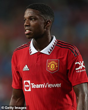 Malacia (pictured) remained at Carrington to continue his rehabilitation after missing the entirety of last season