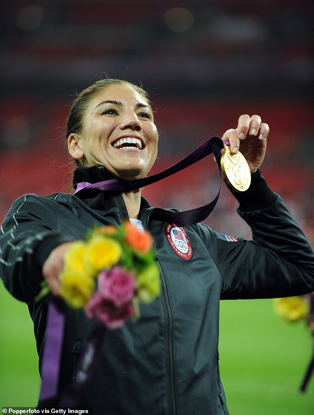 Team USA goalkeeper Hope Solo (pictured after winning gold at the London 2012 Games) revealed: 'There's a lot of sex going on. I've seen people having sex out in the open. On the grass, in between buildings, people getting dirty'