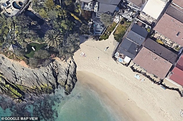 Stunned onlookers shared a clip of the middle-aged woman's tantrum on tourists outside her $6 million estate on TikTok last week. (Pictured: Location from above)