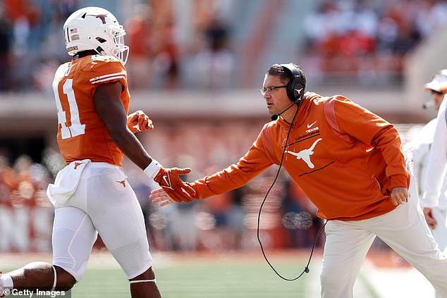 His wedding comes on a busy day for the Texas football program, just before the new season