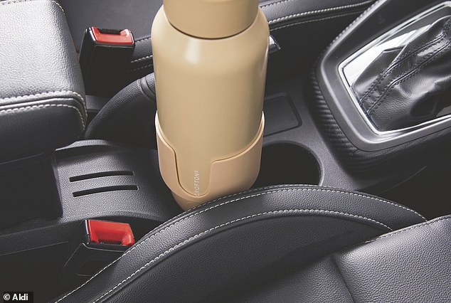 Thanks to Aldi's Silicone Cup Holder Adapter ($4.99), you can now easily fit larger bottles into your car's awkwardly small cup holders.