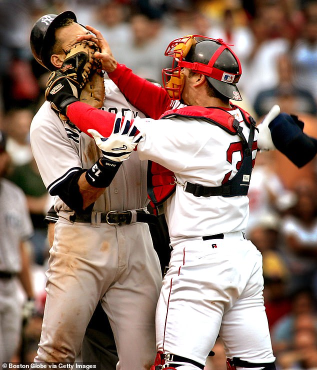 Exactly 20 years ago Wednesday, the elder Quantrill (not pictured) was also in a fight with the Boston Red Sox when catcher Jason Varitek and Yankees star Alex Rodriguez got into a fight