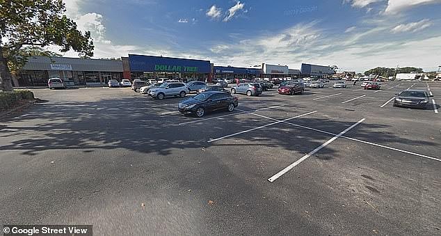 View of the Dollar Store parking lot in Dunedin where McGuire is accused of masturbating