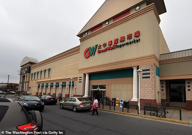 Great Wall Supermarket scored an impressive 92.69 out of 100 in the rankings (Pictured: a store in Merrifield, Virginia)