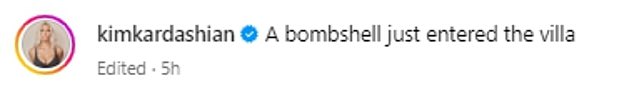 She also playfully hinted that she's set to appear on reality TV dating show Love Island, captioning it: 'A bomb just entered the villa'