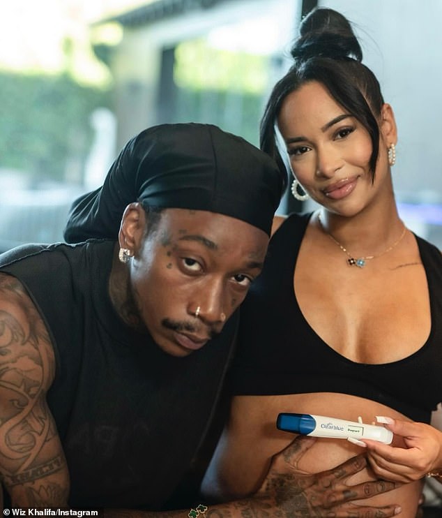 Khalifa and Aguilar announced their pregnancy last month in a sponsored post with Clear Blue