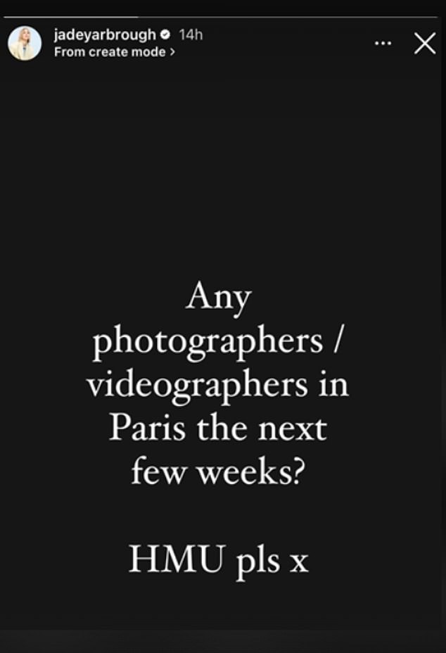 Jade asked local photographers in the Paris region to contact her