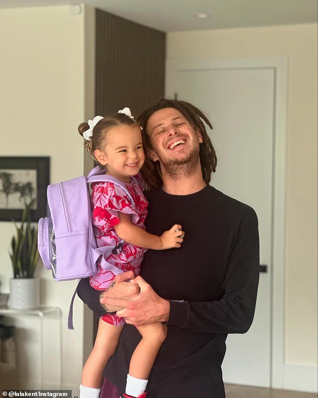 She also shared an adorable photo of him with her three-year-old daughter Ocean