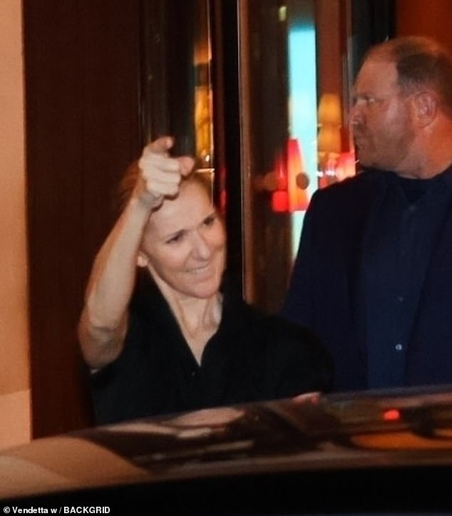 Celine - who has yet to make an official comment on the speculation - looked chic in a black dress as she arrived back at her accommodation