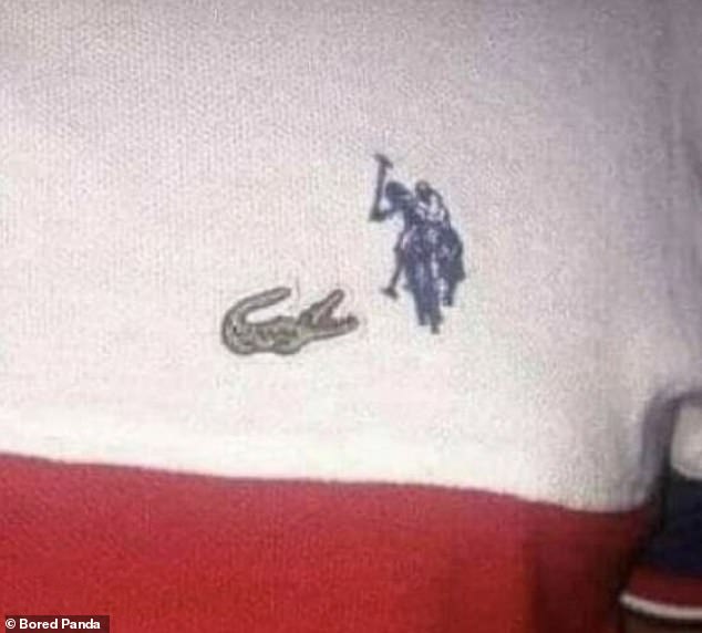 Elsewhere, in Bali, another shopper spotted what looked like a collaboration between Ralph Lauren and Lacoste, but instead it was just a funny dupe