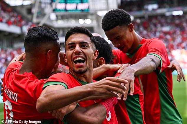 In the end it as Morocco's players celebrating as they picked up a famous win in Saint-Etienne