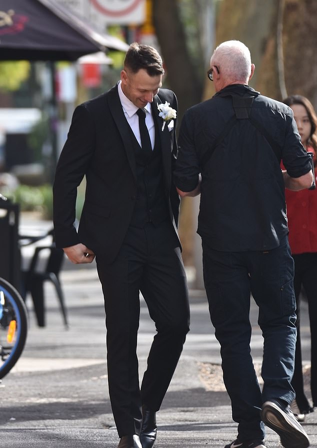 Jeff appeared to be in a cheerful mood as he flashed a smile on his face as he got ready to meet his bride on the show